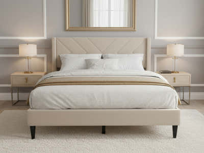 DS Breezy Bed Frame Beige - Queen