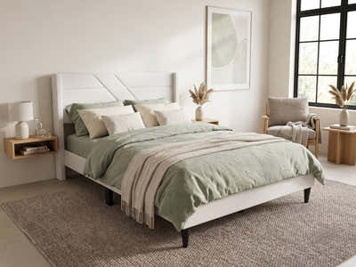 Galenia Bed Frame Beige - Double