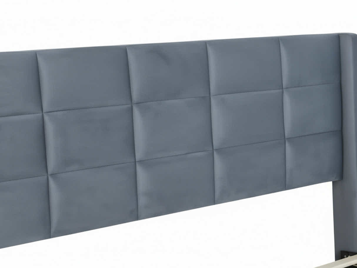 DS Neron Velvet Bed Frame Charcoal - Double