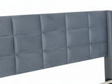 Neron Velvet Bed Frame Charcoal & Bon15 Mattress - Double