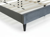 Neron Velvet Bed Frame Charcoal & Bon15 Mattress - Double