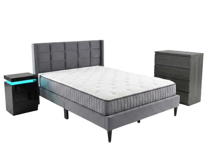 Deluxe Guest Room Combo - Bed, Mattress, Bedside & Tallboy