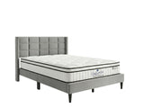 Neron Velvet Bed Frame Charcoal & Boucle22 Mattress - Double