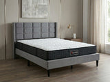 Neron Velvet Bed Frame Charcoal & Xclusive X20 Mattress - Double