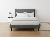 Neron Velvet Bed Frame Charcoal & GEL30 Mattress - Queen