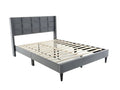 Neron Velvet Bed Frame Charcoal - Queen