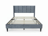 Neron Velvet Bed Frame Charcoal & GEL30 Mattress - Queen