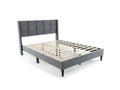 Neron Velvet Bed Frame Charcoal - Queen
