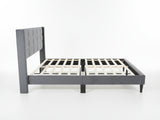 Neron Velvet Bed Frame Charcoal & GEL30 Mattress - Queen