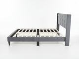 Neron Velvet Bed Frame Charcoal & GEL30 Mattress - Queen