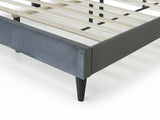 Neron Velvet Bed Frame Charcoal & GEL30 Mattress - Queen