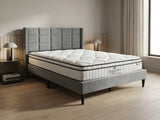 Neron Velvet Bed Frame Charcoal & Boucle22 Mattress - Queen