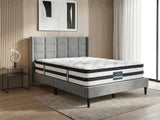 Neron Velvet Bed Frame Charcoal & K34 Mattress - Queen