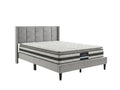 Neron Velvet Bed Frame Charcoal & Bon21 Mattress - Queen