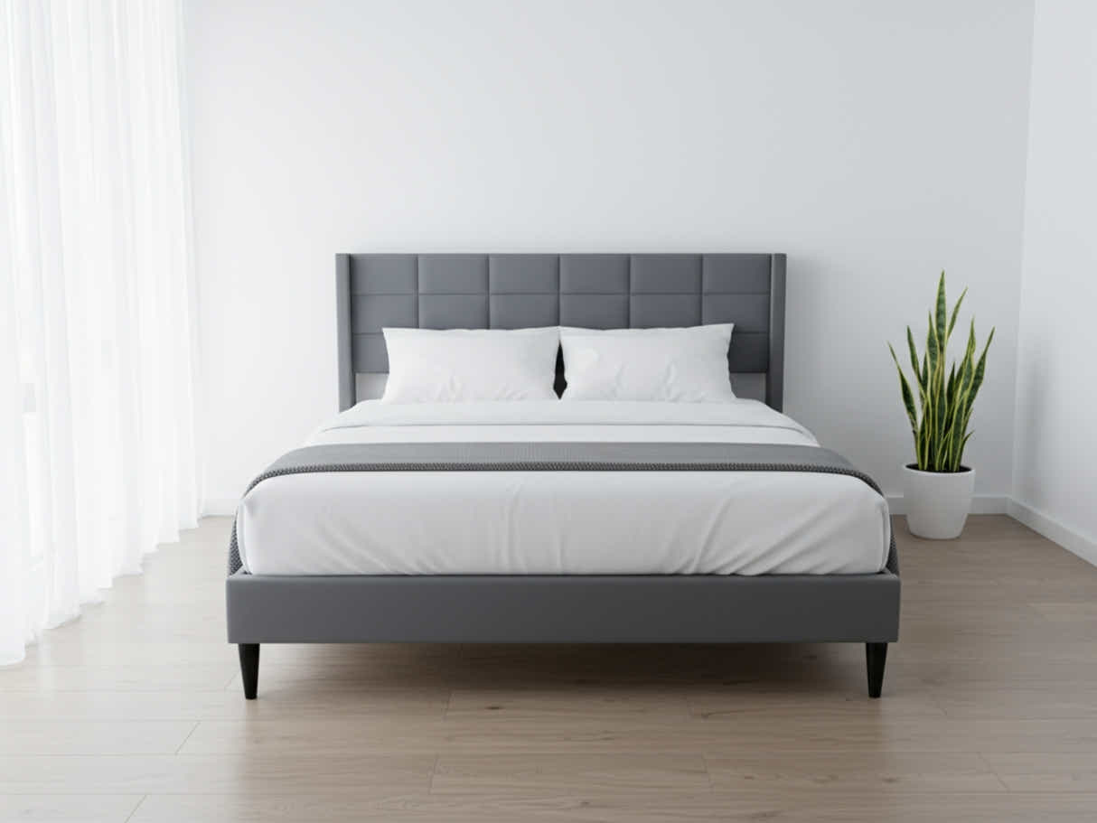 DS Neron Velvet Bed Frame Charcoal - King