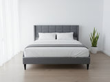 DS Neron Velvet Bed Frame Charcoal - King