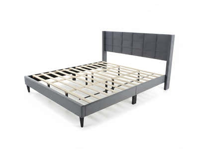 DS Neron Velvet Bed Frame Charcoal - King