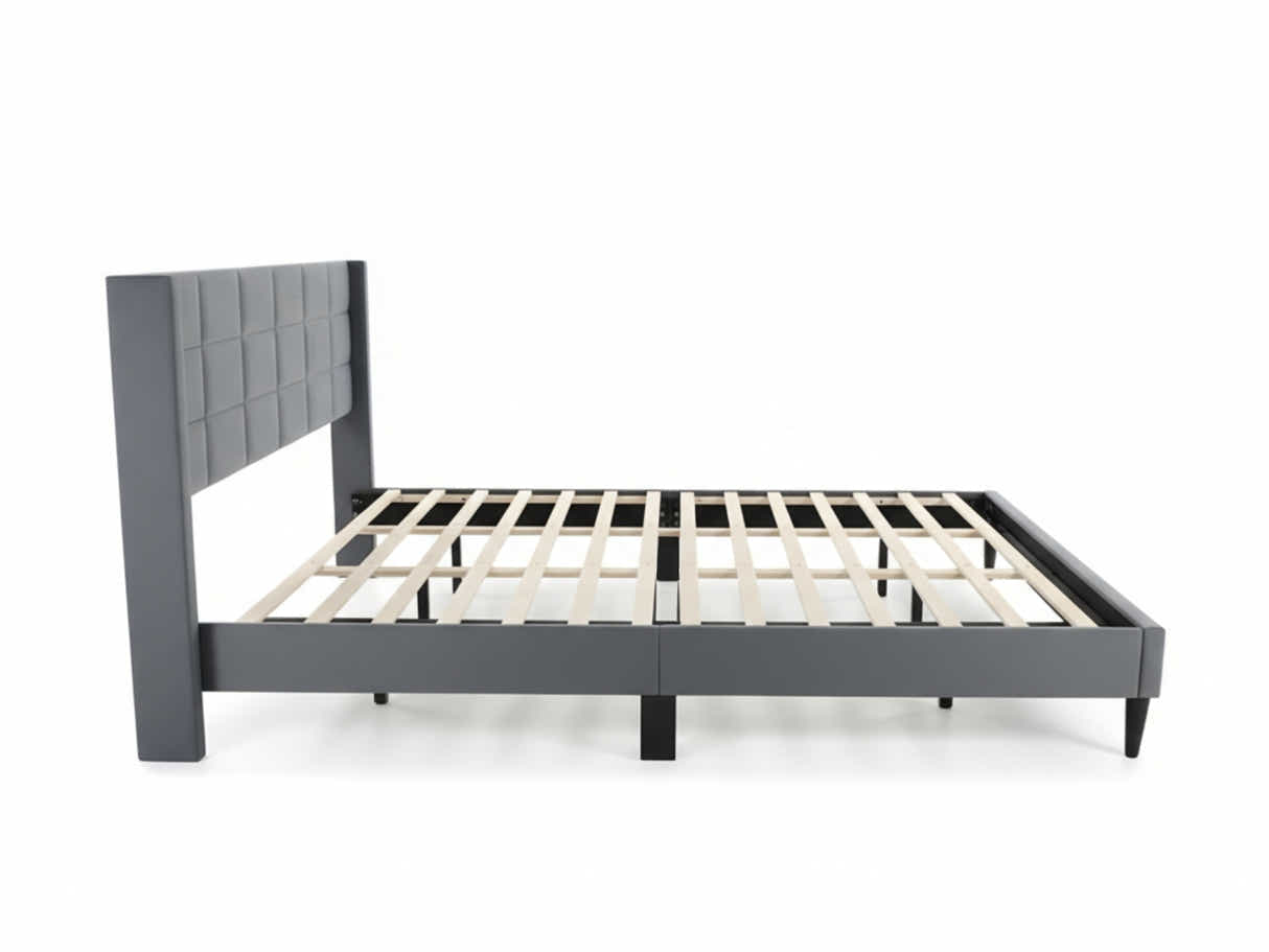 DS Neron Velvet Bed Frame Charcoal - King
