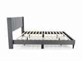 DS Neron Velvet Bed Frame Charcoal - King
