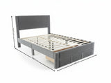 Rae Bed Frame With Drawer - Double