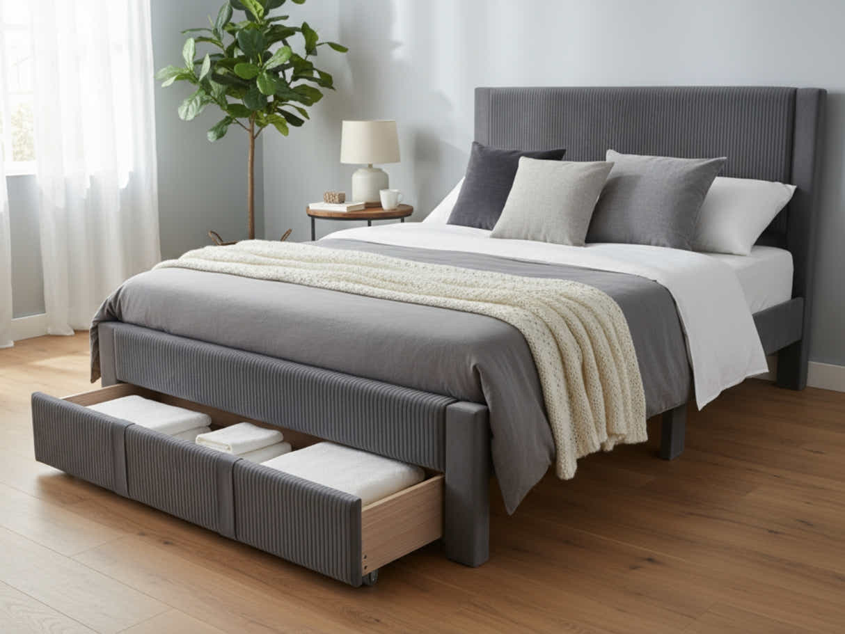 Rae Bed Frame With Drawer - Double