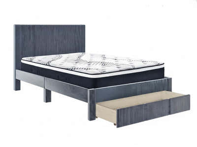 Rae Bed Frame With Drawer & Euro Top Mattress J32 - Double