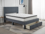 Rae Bed Frame With Drawer & GEL30 Mattress - Double