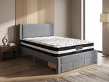 Rae Bed Frame With Drawer & L30 Mattress - Queen