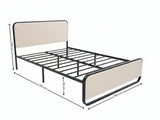 DS Haisla Velvet Bed Frame Cream - Queen
