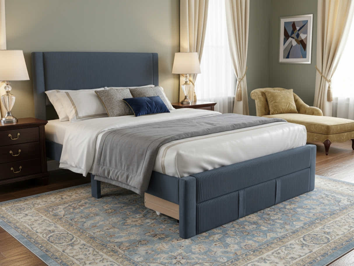 Rae Bed Frame With Drawer - Queen