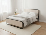DS Haisla Velvet Bed Frame Cream - Queen