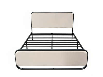 DS Haisla Velvet Bed Frame Cream - Queen