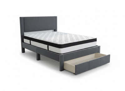 Rae Bed Frame With Drawer & Euro Top Mattress G31 - Queen
