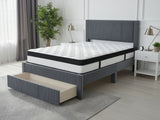 Rae Bed Frame With Drawer & Euro Top Mattress G31 - Queen (Combo)