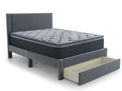 Rae Bed Frame With Drawer & Euro Top Mattress B34 - Queen