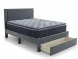 Rae Bed Frame With Drawer & Euro Top Mattress B34 - Queen