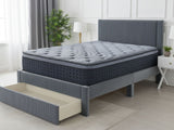 Rae Bed Frame With Drawer & Euro Top Mattress B34 - Queen (Combo)