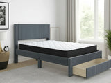 Rae Bed Frame With Drawer & Xclusive Pocket Spring Mattress X20 - Queen (Combo)