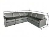 Sonya 6 Seater Modular Sofa PU - Grey