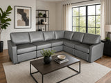 Sonya 6 Seater Modular Sofa PU - Grey