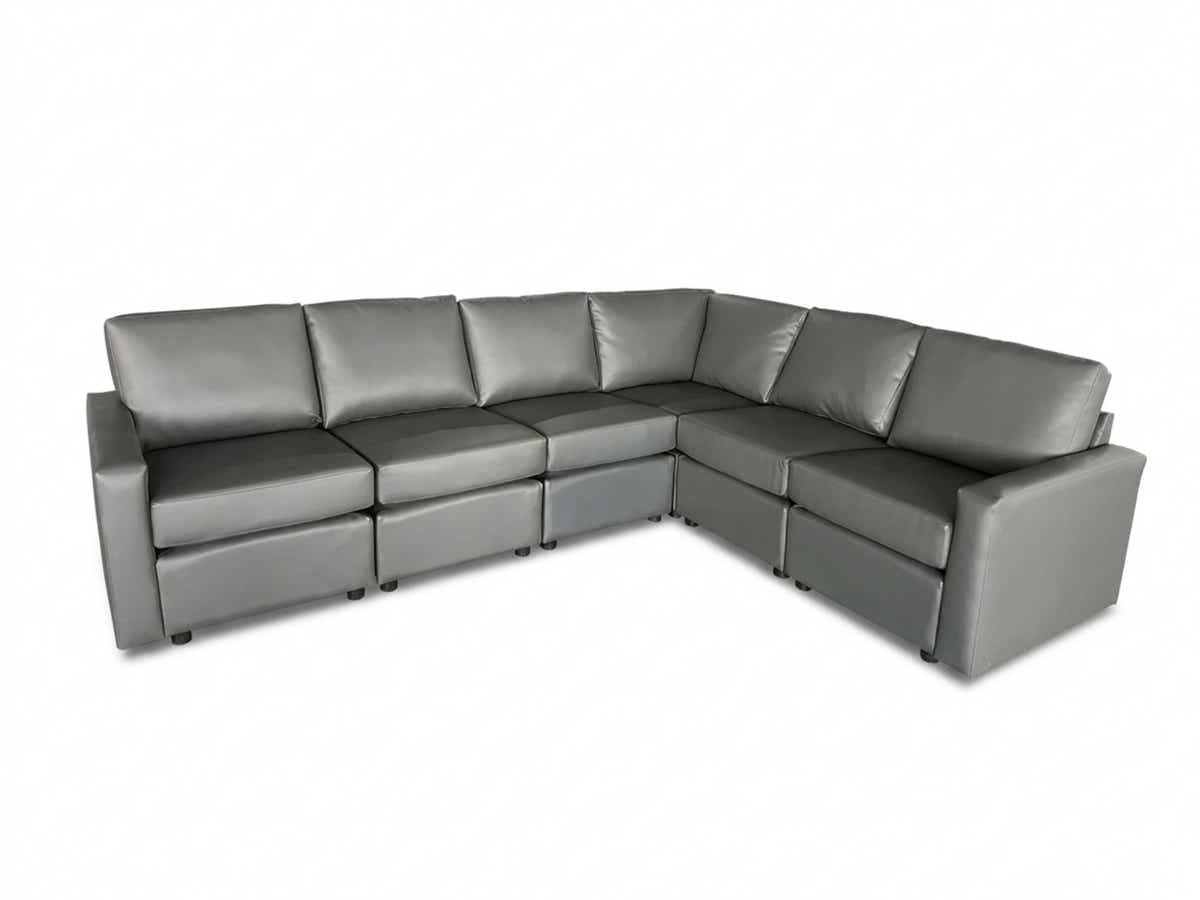Sonya 6 Seater Modular Sofa PU - Grey