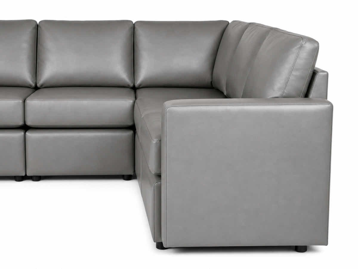 Sonya 6 Seater Modular Sofa PU - Grey
