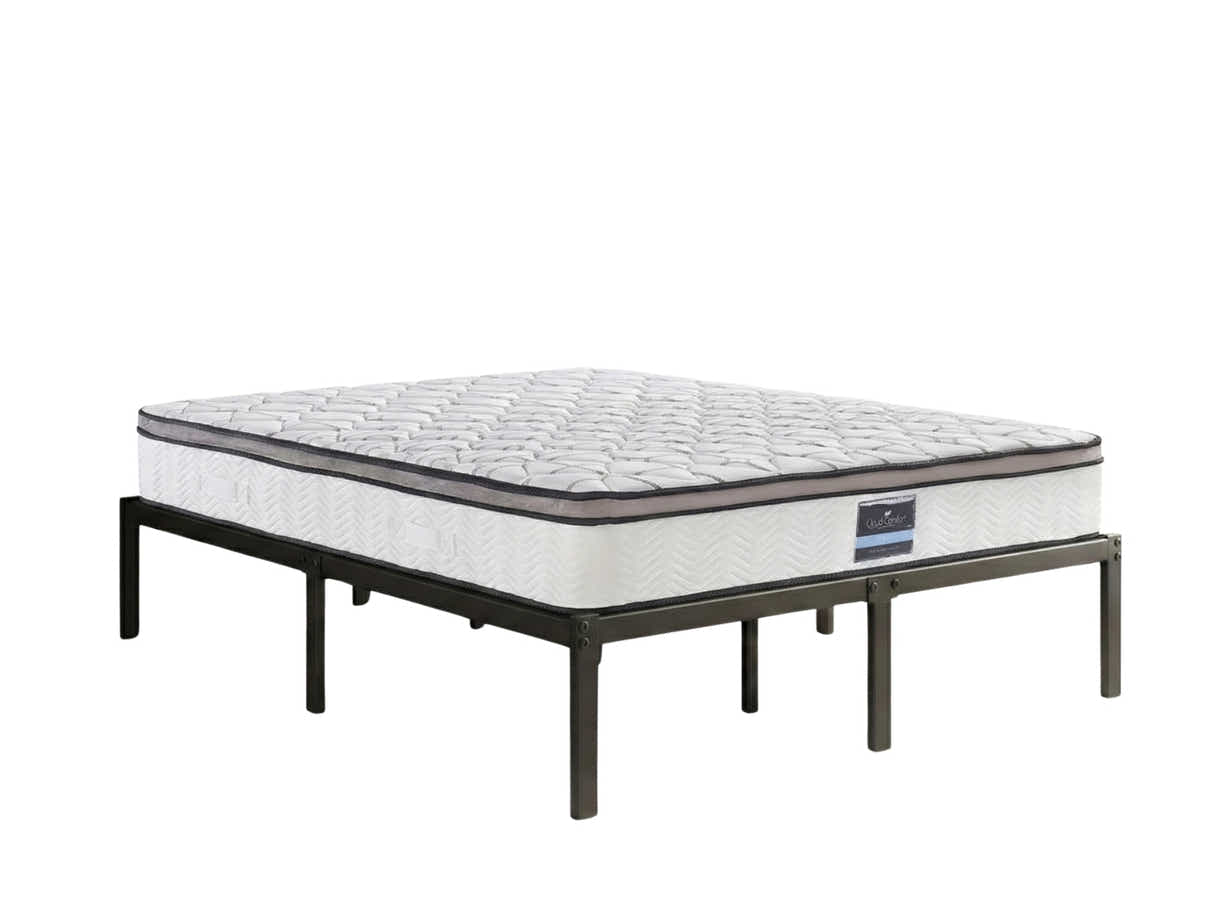 Xclusive Metal Platform Bed & GEL30 Memory Foam Mattress - Queen