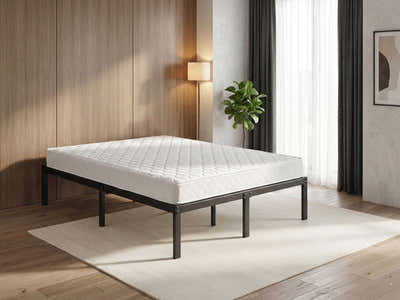 Xclusive Metal Platform Bed & Bon15 Mattress - Queen