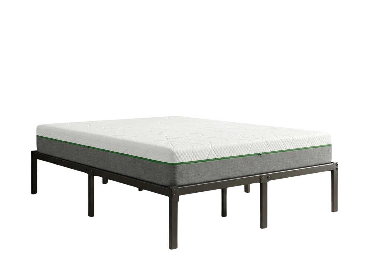 Xclusive Metal Platform Bed & 3 Way Mattress - Queen