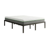 Xclusive Metal Platform Bed & 3 Way Mattress - Queen