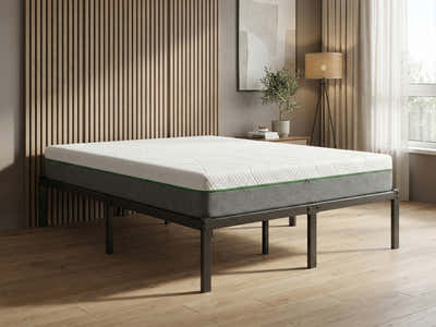 Xclusive Metal Platform Bed & 3 Way Mattress - Queen
