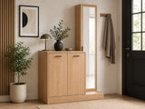 Ingang Shoe and Coat Storage With Mirror