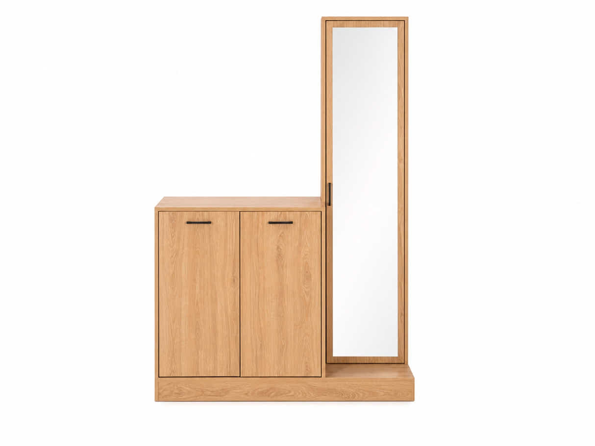 Ingang Shoe and Coat Storage With Mirror