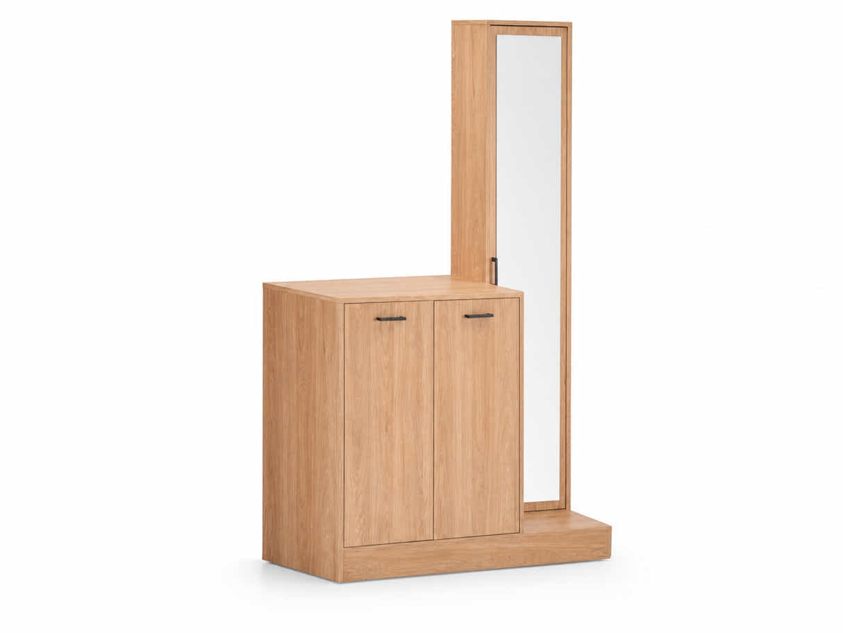 Ingang Shoe and Coat Storage With Mirror